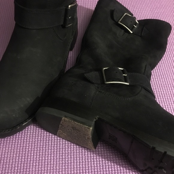 🔥Frye Black Suede Moto Natalie Motorcycle